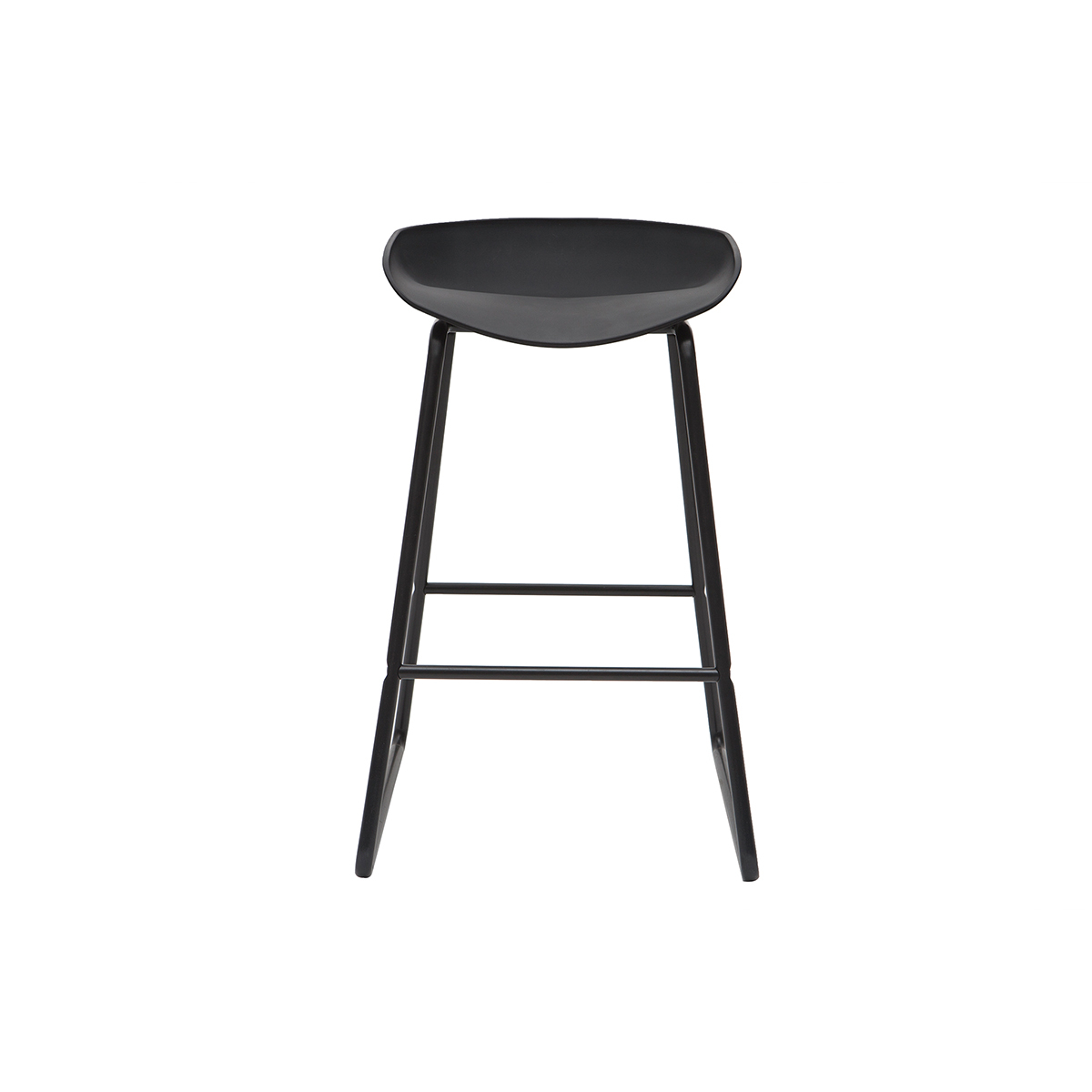 Tabourets de bar design noirs H65 cm (lot de 2) PEBBLE noir, MILIBOO