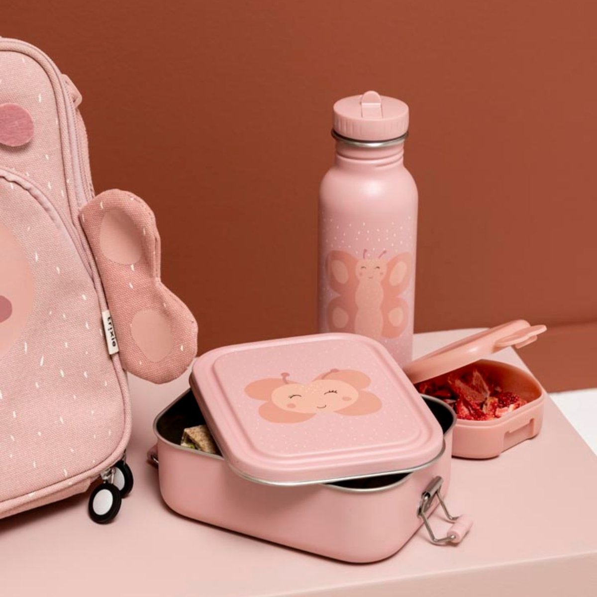 Petite lunch box rose, noir, TRIXIE