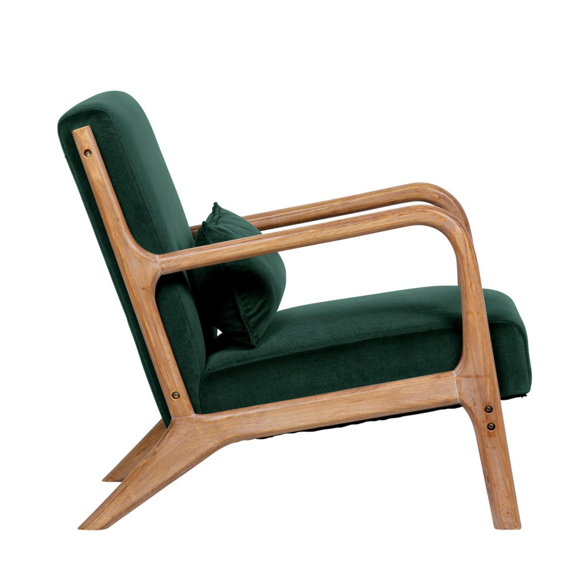 Fauteuil en velours MARK vert forêt, WOOOD