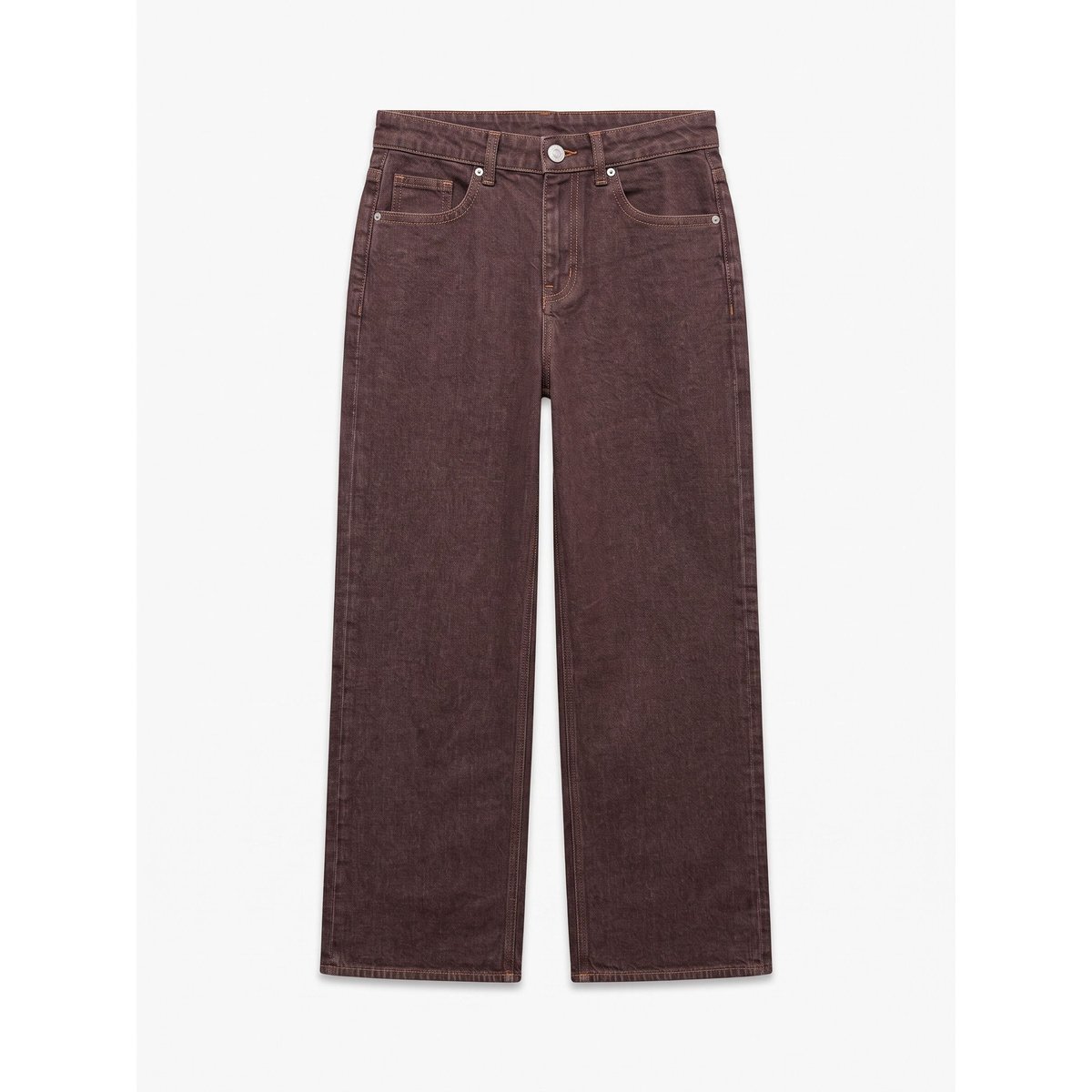 Jean À Coupe Large marron - brown denim, VERO MODA