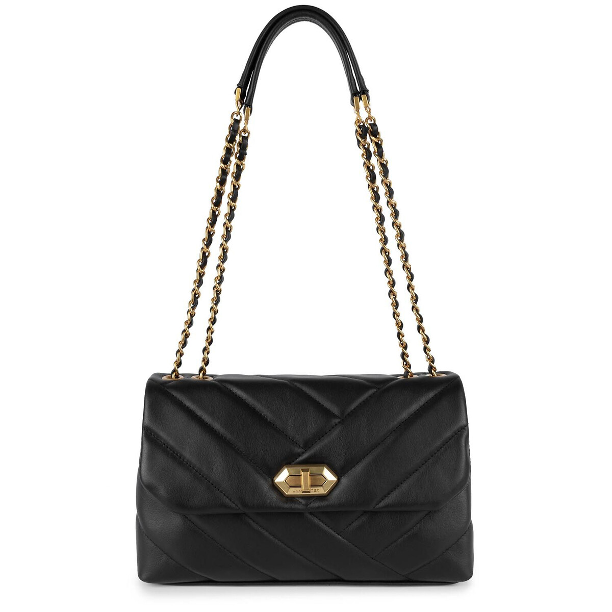 Sac à main trotteur Soft matelassé noir, LANCASTER
