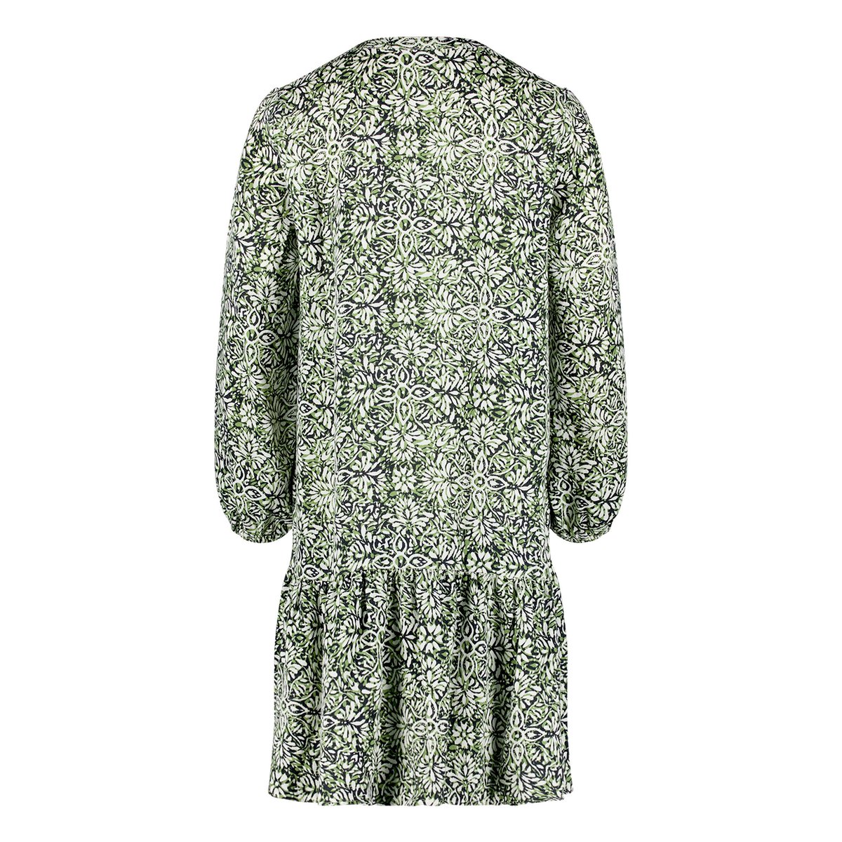 Robe à volants à nervures cream/green, CARTOON