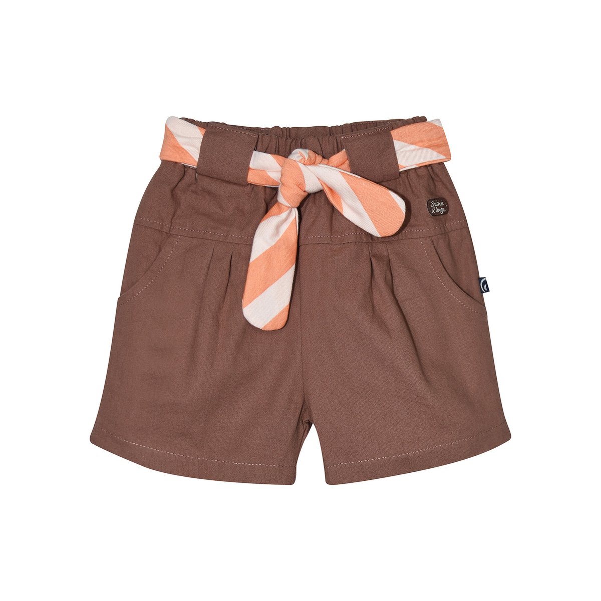 Ensemble t-shirt et short ramia beige, SUCRE D'ORGE