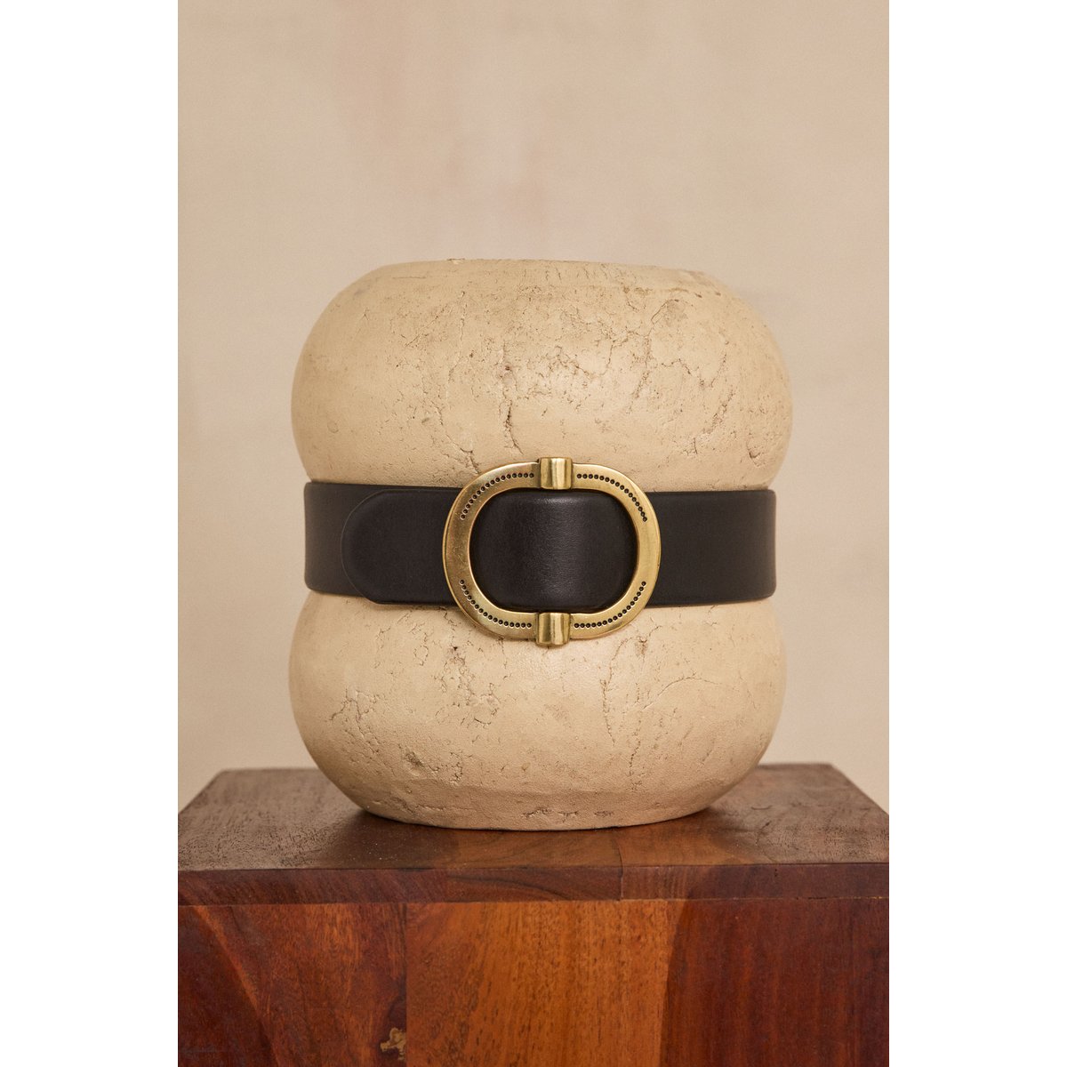Ceinture en cuir ELISE noir, Maison 123