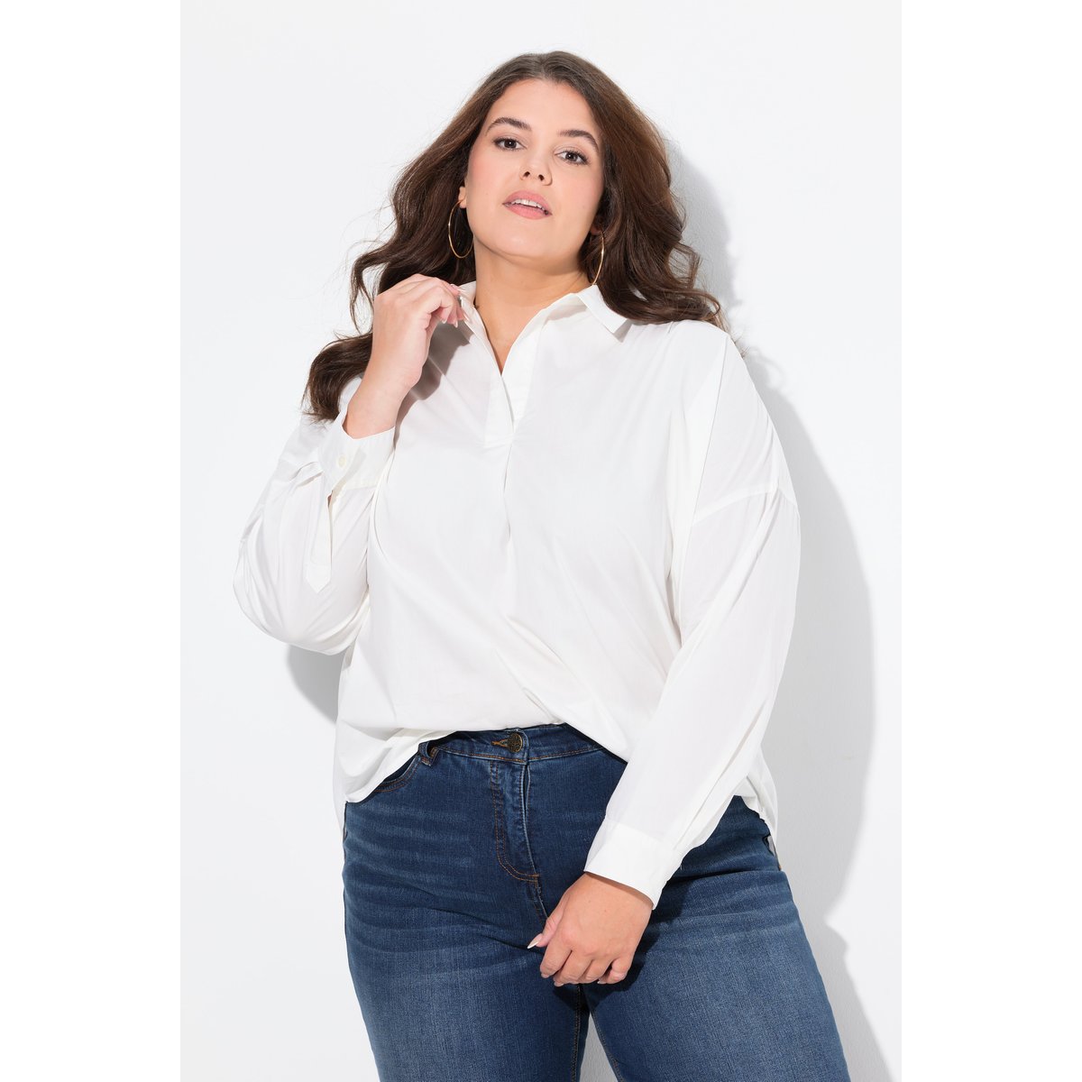 Chemisier oversize blanc cassé, ULLA POPKEN