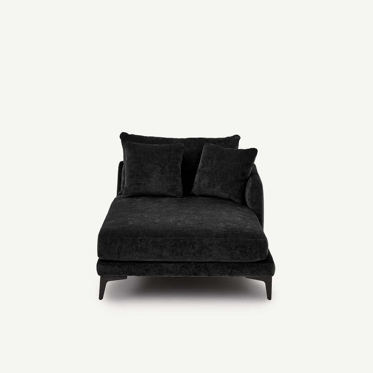 Chaise longue in velluto misto, MODERNISTE, design Emmanuel Gallina carbonio, AM.PM X EMMANUEL GALLINA