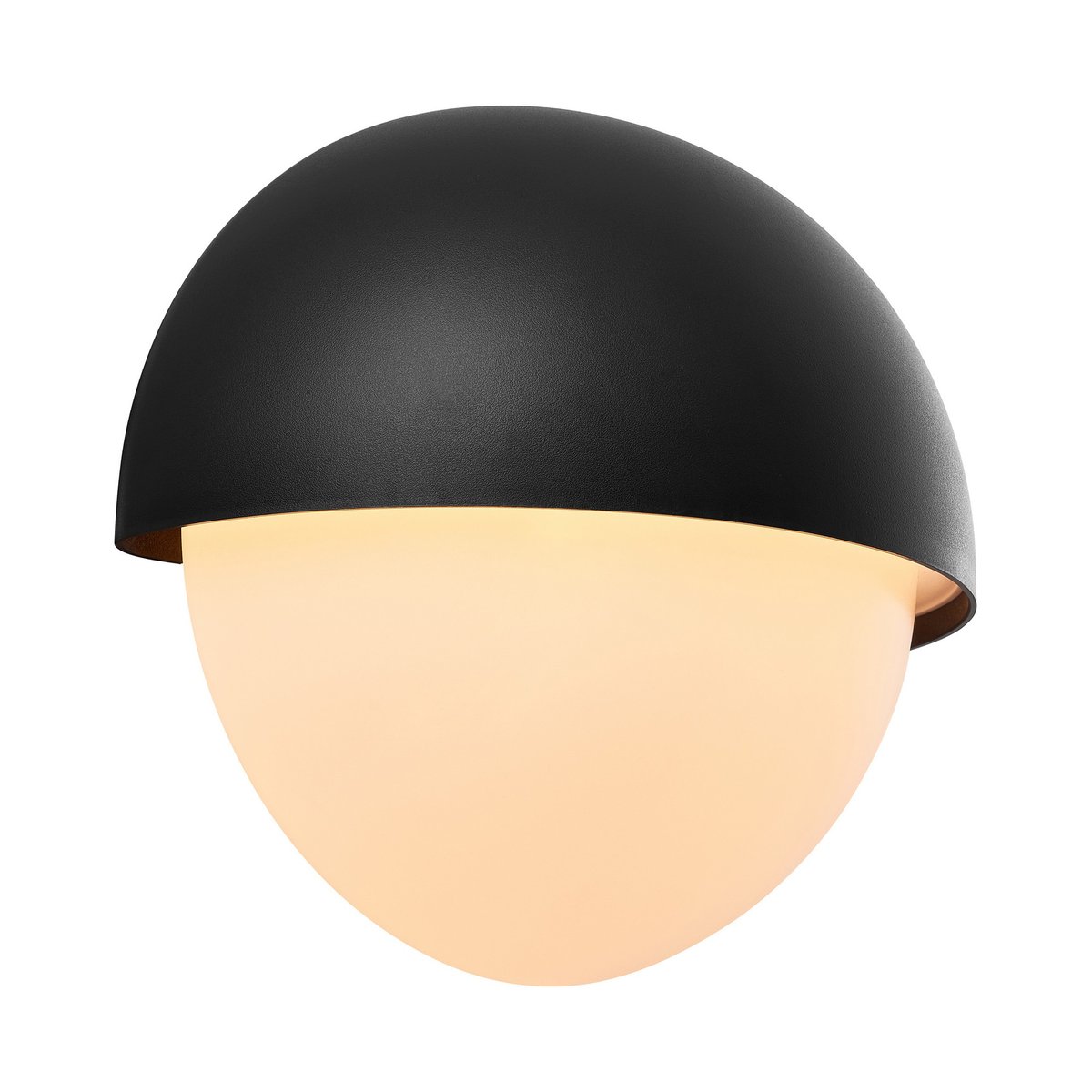 Applique murale extérieure ronde demi-lune en plastique, SCORPIUS noir, NORDLUX