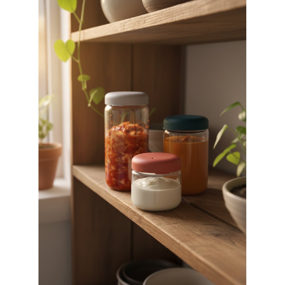 Bocal hermétique en verre borosilicate 350ml PRONTO terracotta, EKOBO