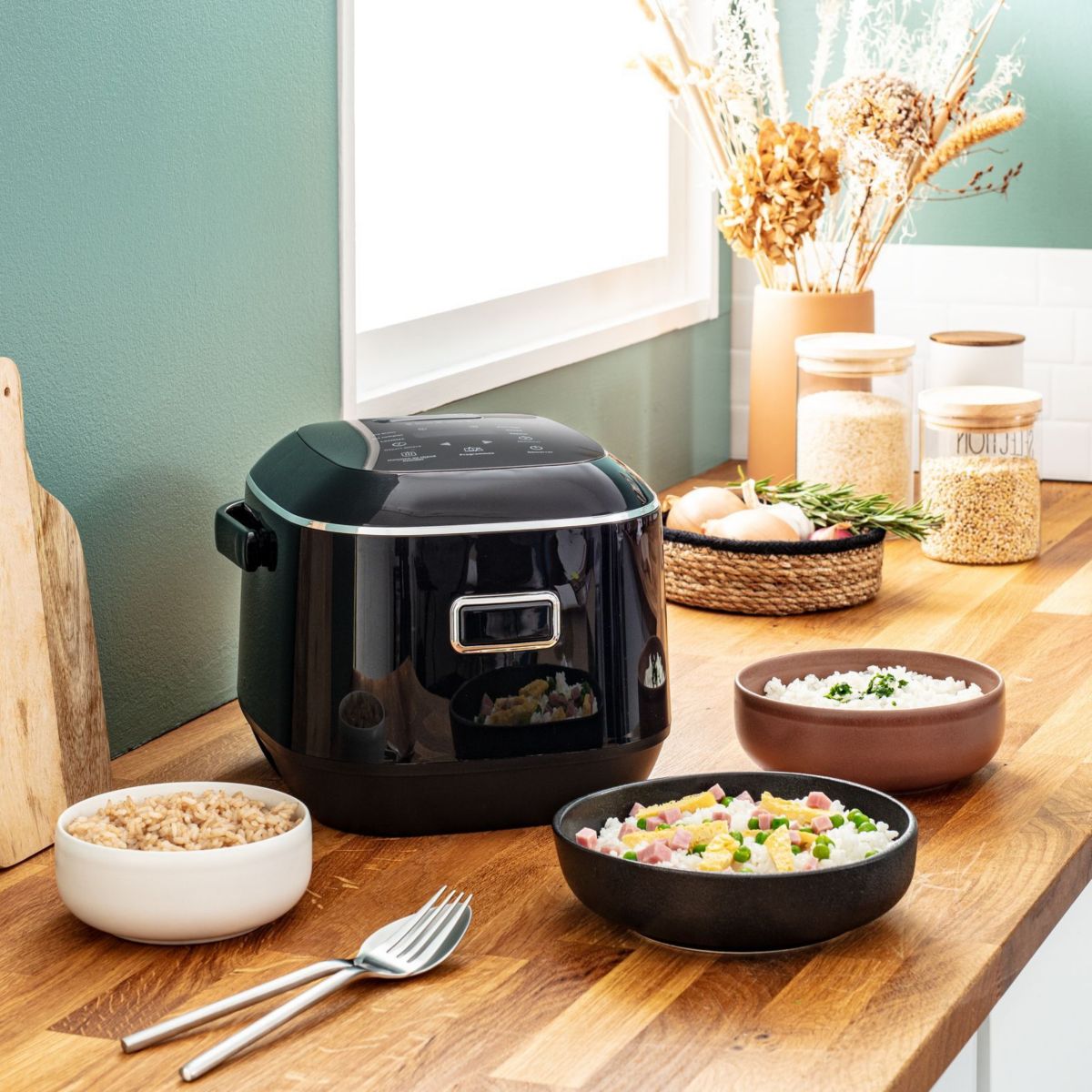 Cuiseur riz RK6012F1 Cuiseur à Riz FUZZI couleur unique, TEFAL