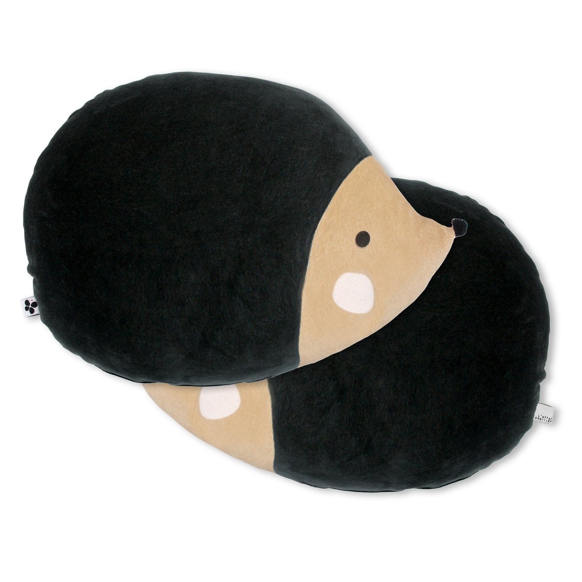 Coussin dehoussable avec pompons Polisson le herisson noir, EDEN