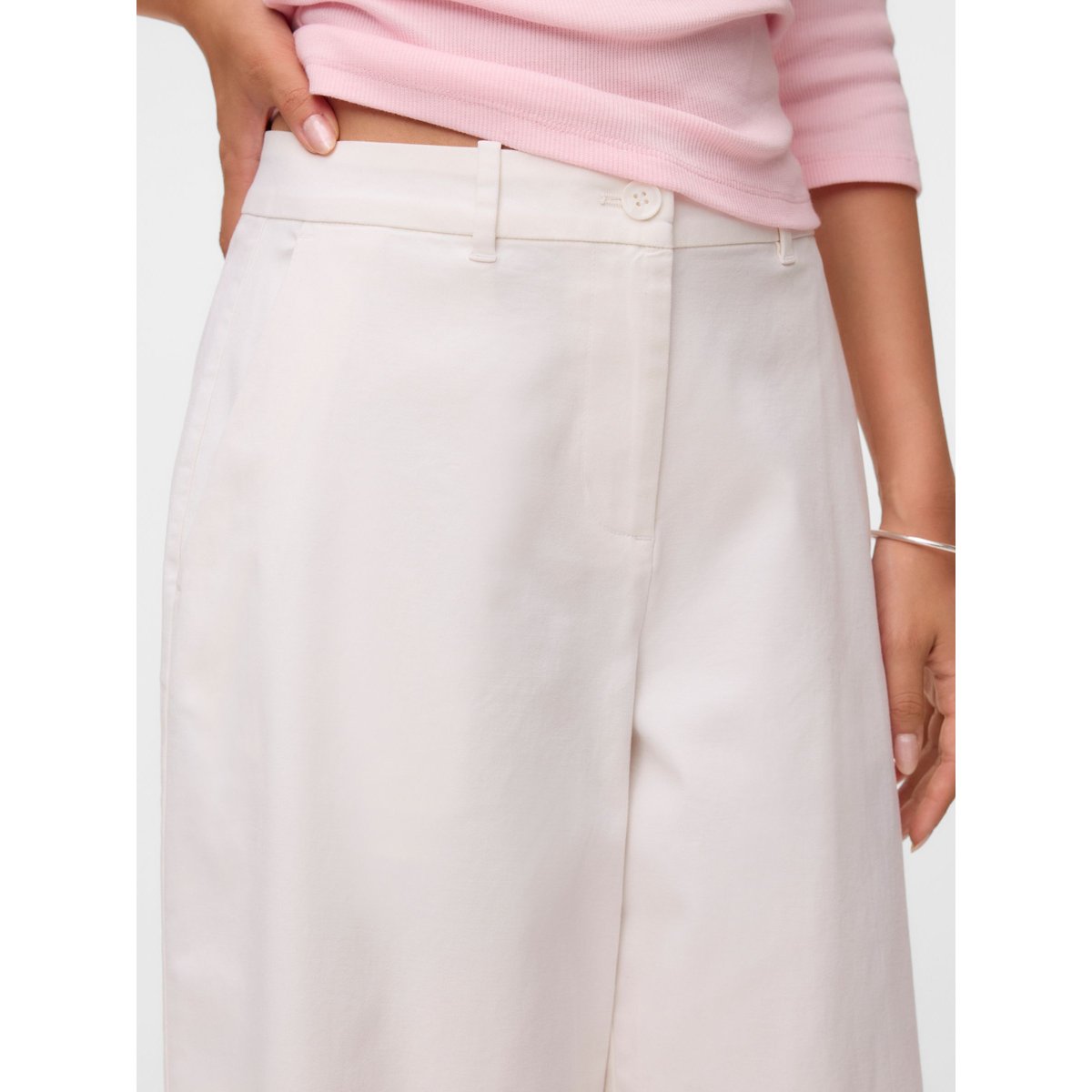 Pantalon À Jambe Large bright white, VERO MODA