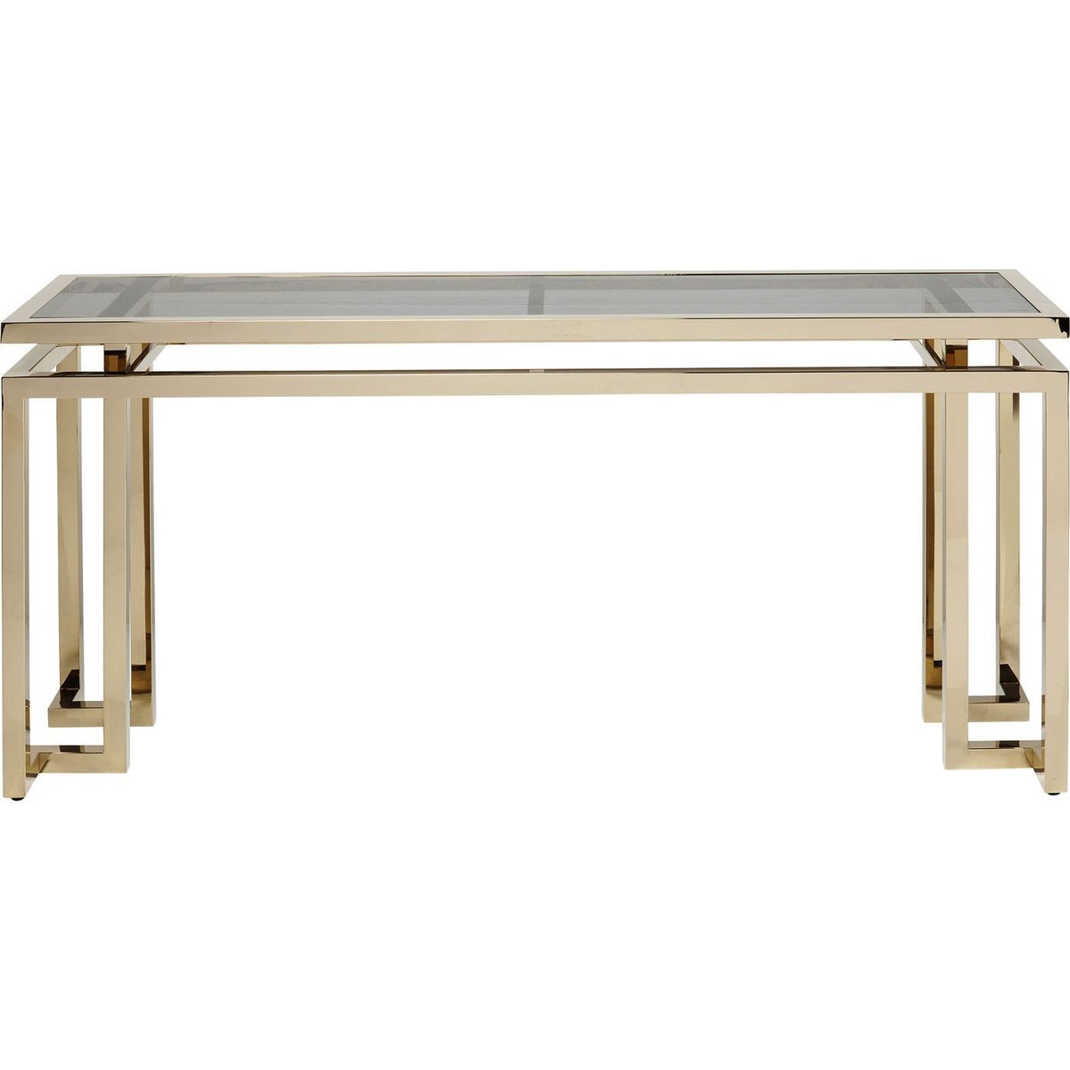 Console en verre et acier, RUSH or, KARE DESIGN