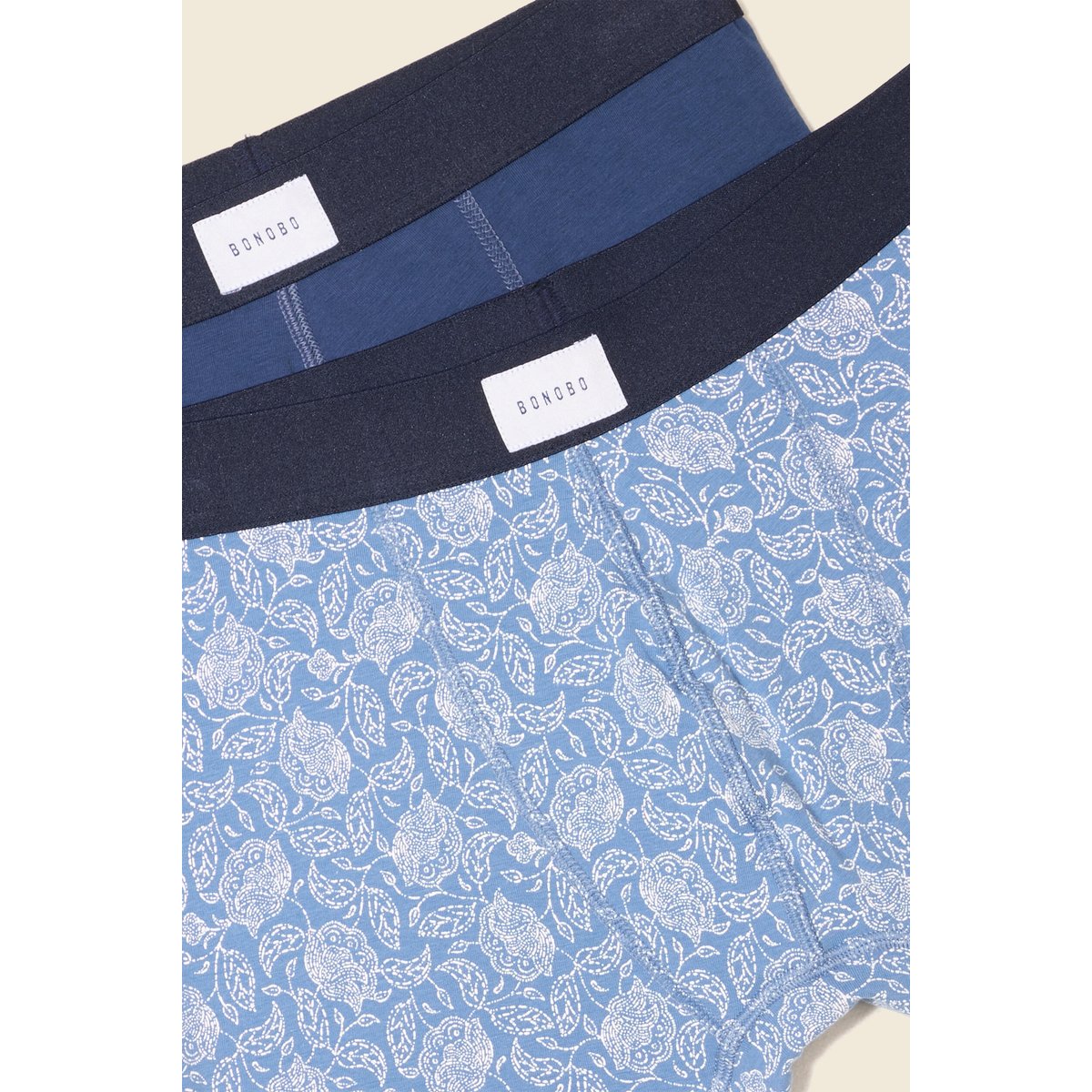 Lot 2 boxers bleu foncé, BONOBO