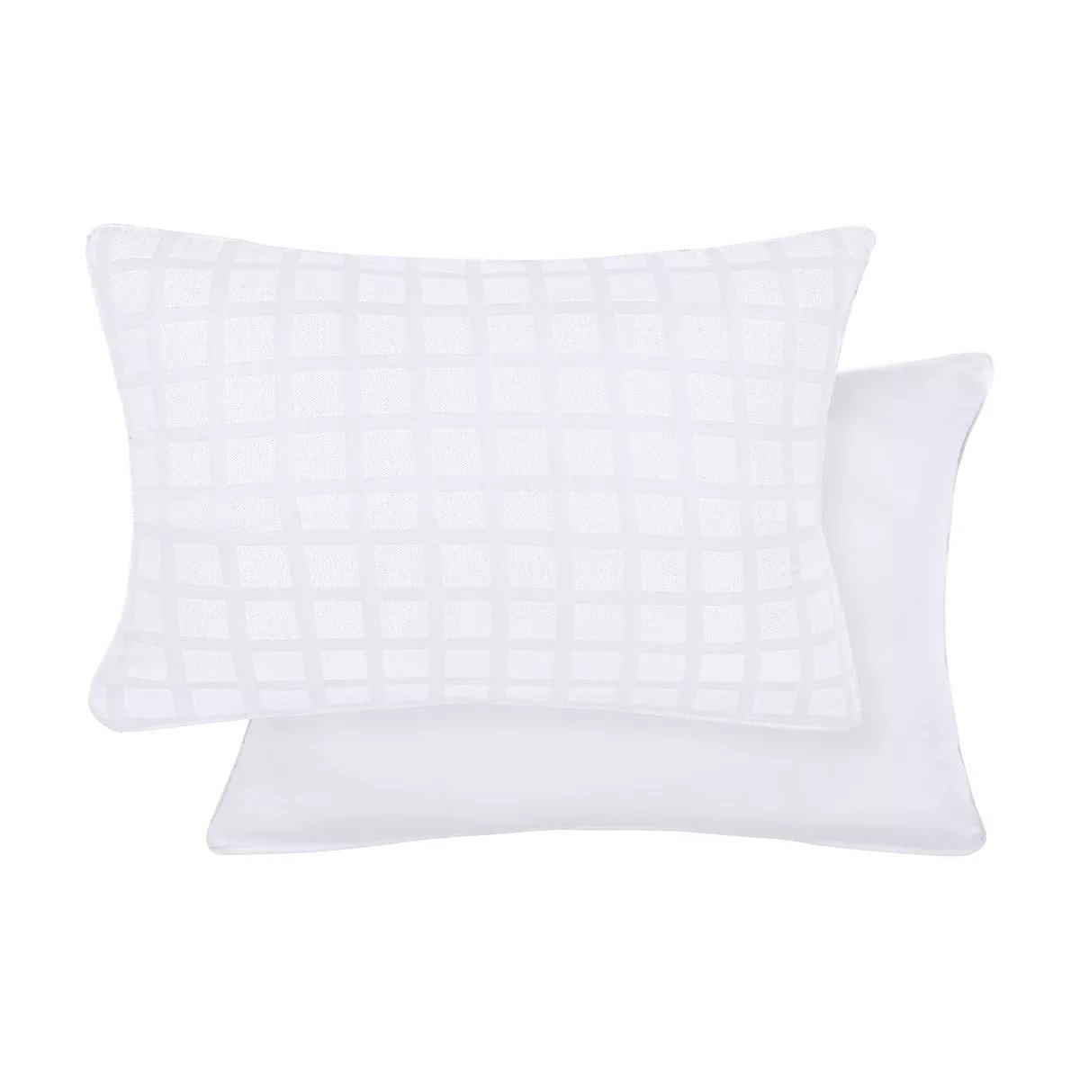 Taie d'oreiller satin de coton ALLEGRIA neige, GARNIER THIEBAUT