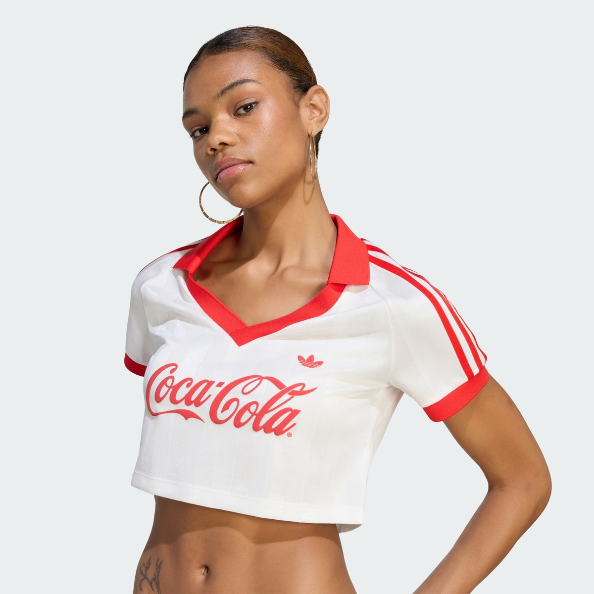 Maillot Cropped Adidas X Coca-Cola Maillot Cropped Adidas X Coca-Cola core white, adidas Originals