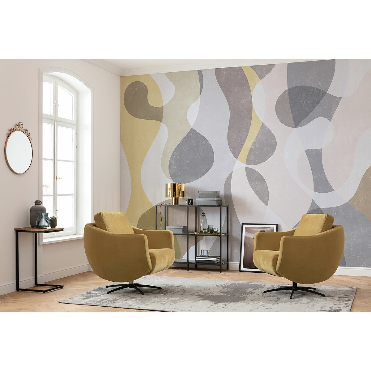 Papel de parede Flux Meditation, INTERELIFE multicolor, INTERELIFE