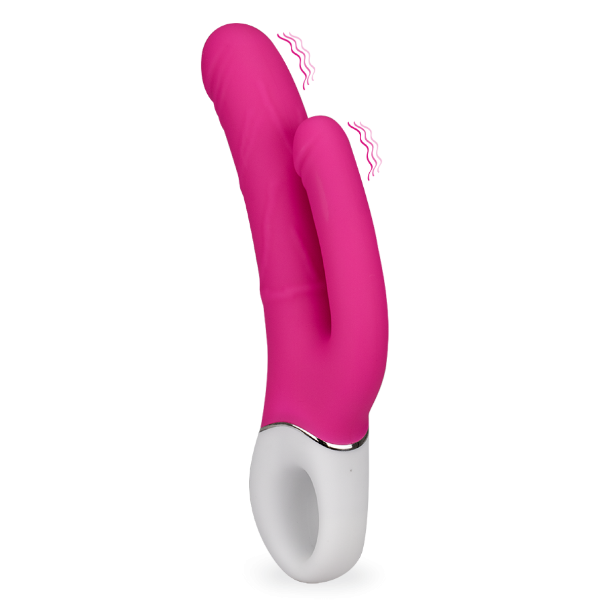 Vibromasseur puissant double gode Jakiro rose, LOVE AND VIBES