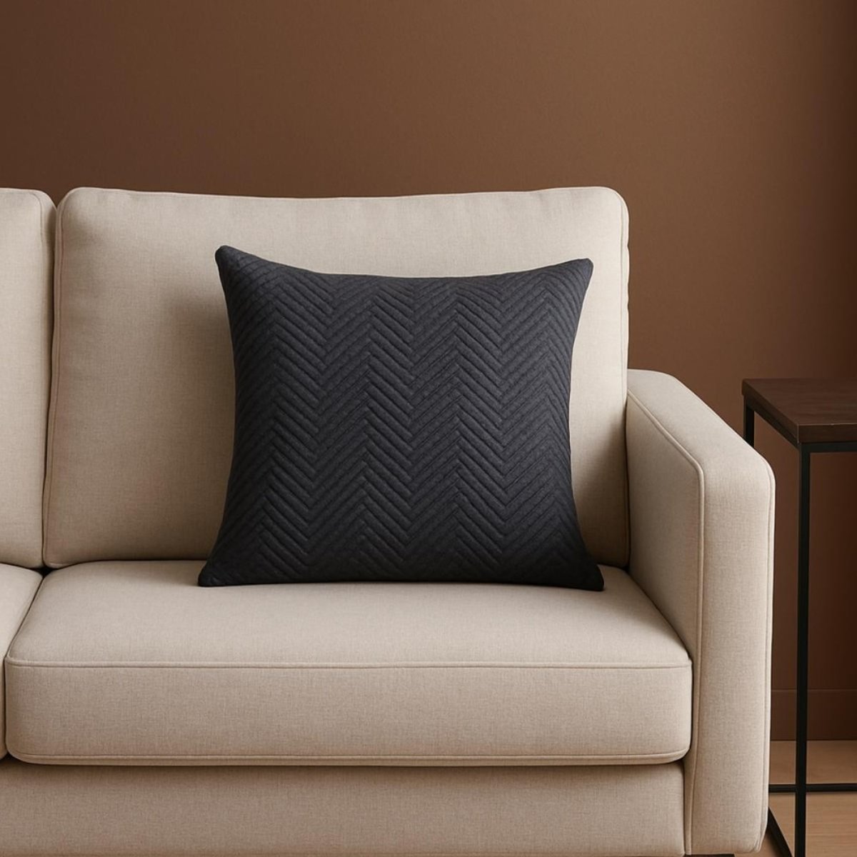 Coussin en tissu 50x50cm gris, ORNAMI
