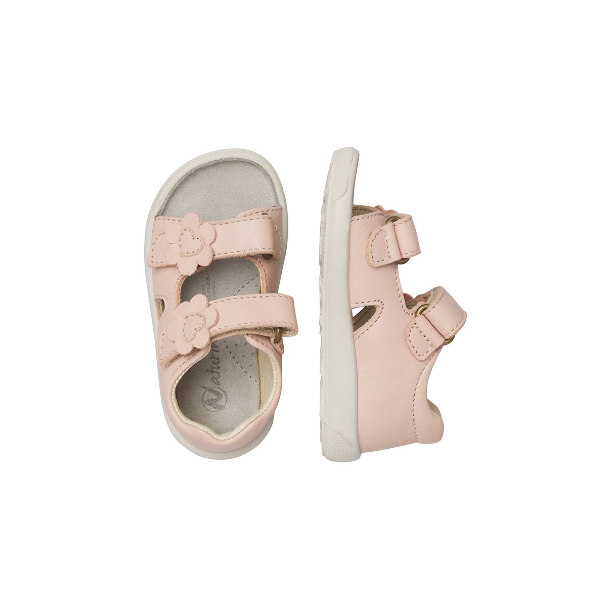 Sandales en cuir AUGUST 3 rose poudré-, NATURINO