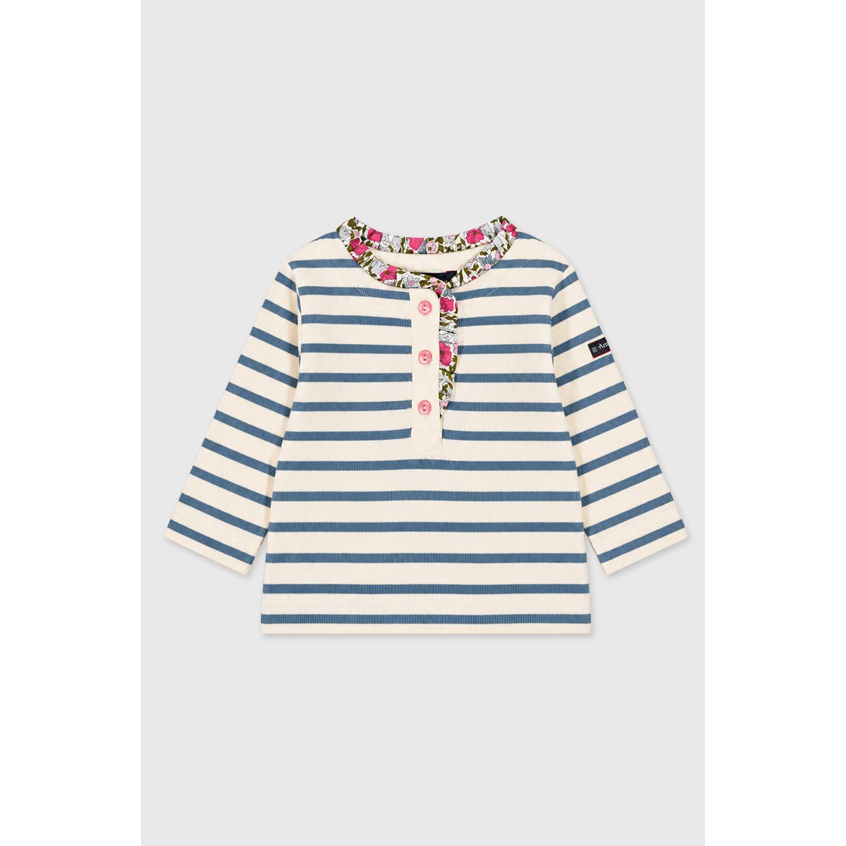 Marinière Liberty Baby - coton épais nature/ bluefin, ARMOR-LUX