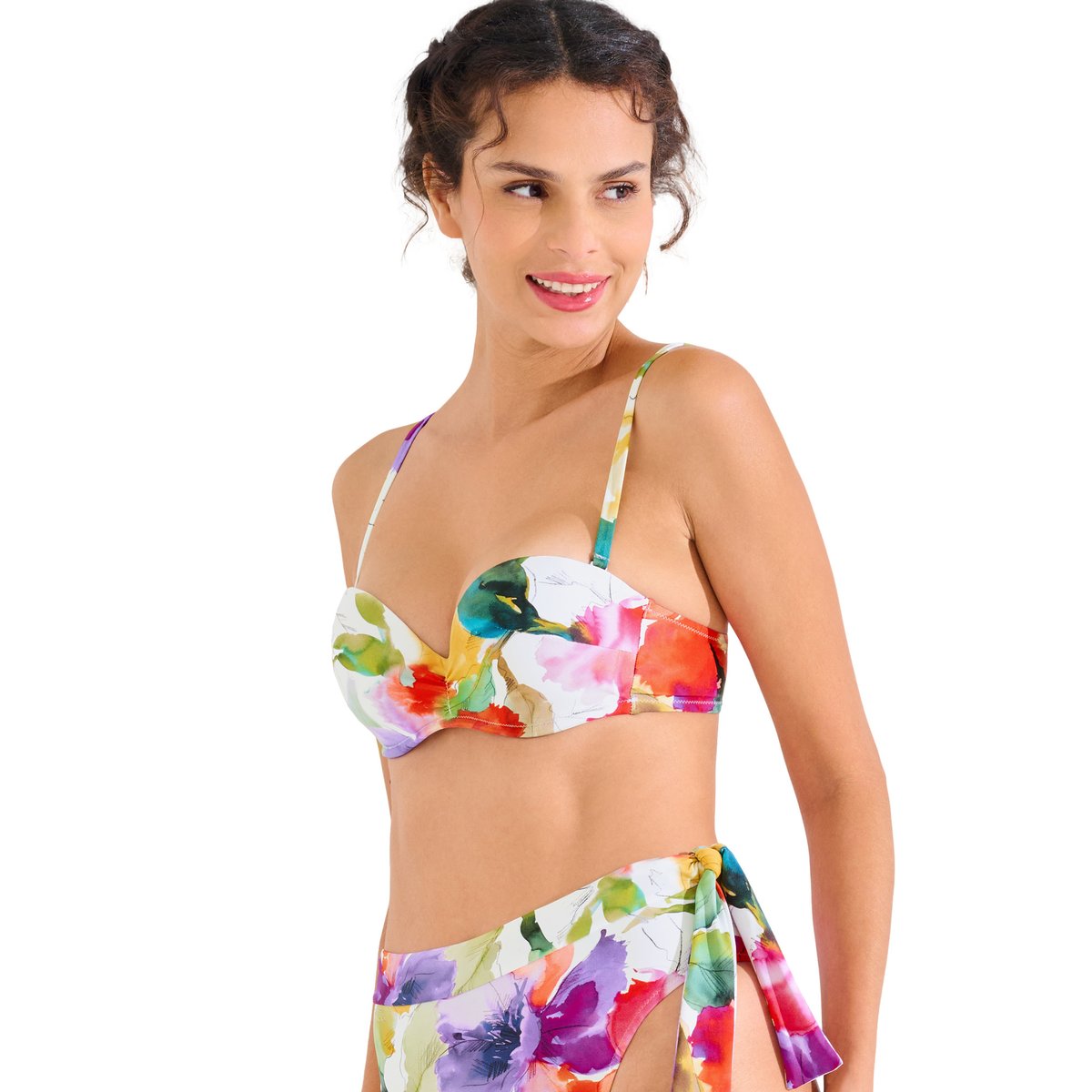 Haut maillot de bain bandeau balconnet préformé ROMA blanc, LISCA