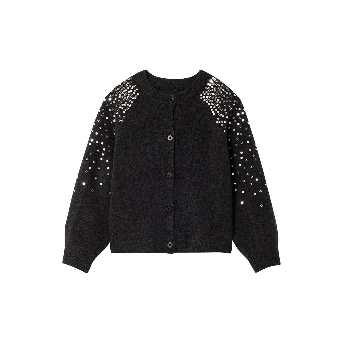 Gilet noël à sequins anthracite, VERTBAUDET