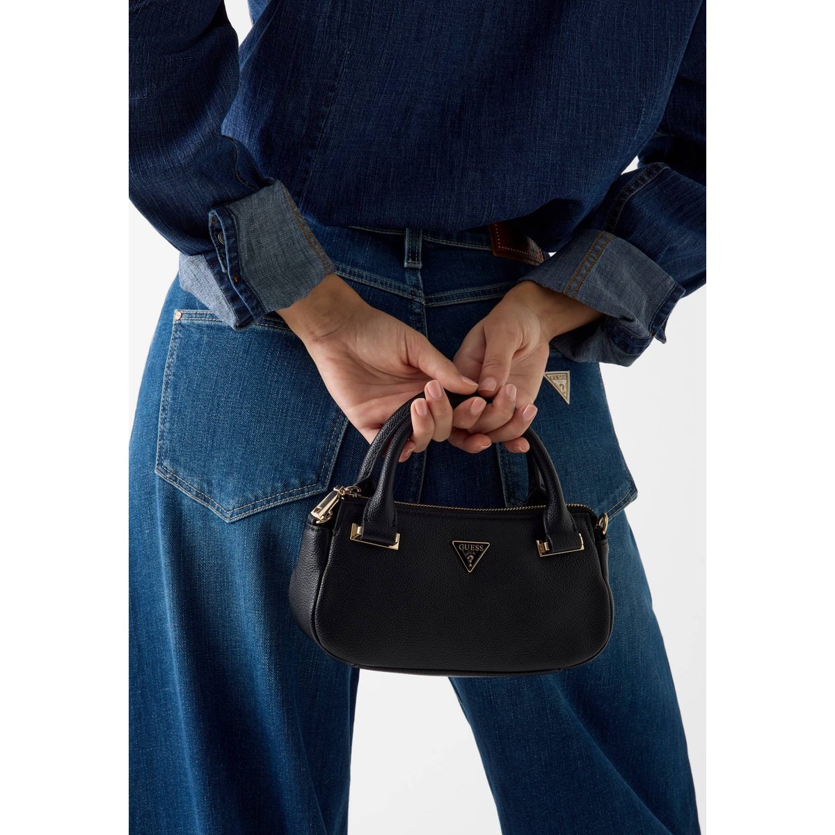 Mini Sac À Main Evie noir, GUESS