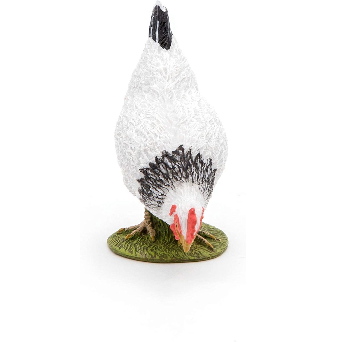 Figurine Poule blanche picorant blanc, PAPO