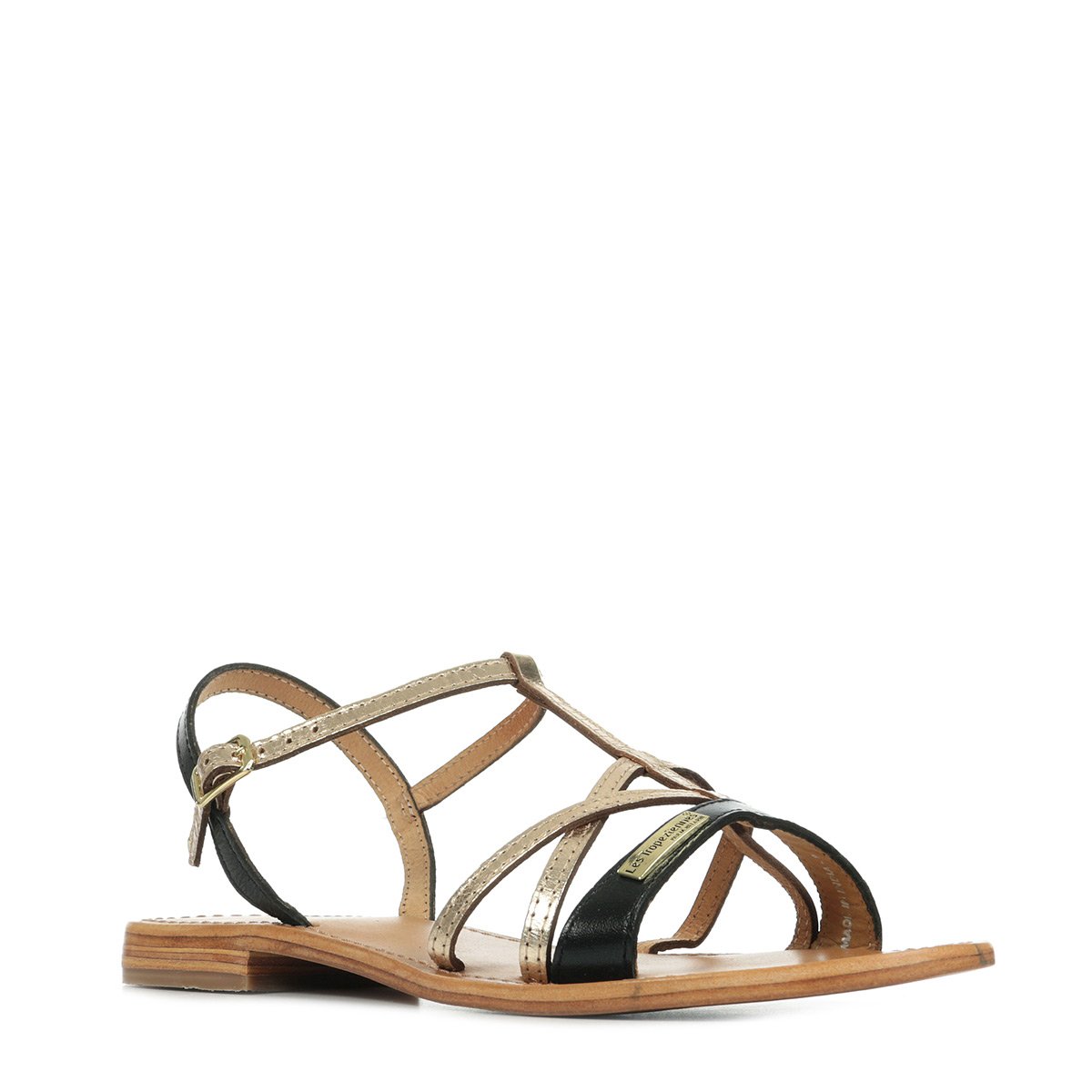 Sandales en cuir Hironela black, LES TROPEZIENNES PAR M.BELARBI