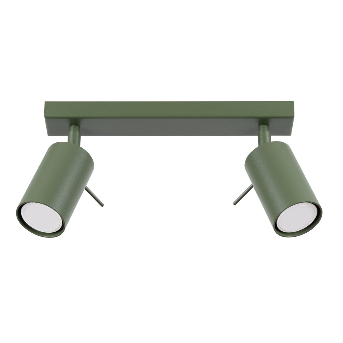 Plafonnier Acier Vert Olive GU10 2 Ring vert, EDEN