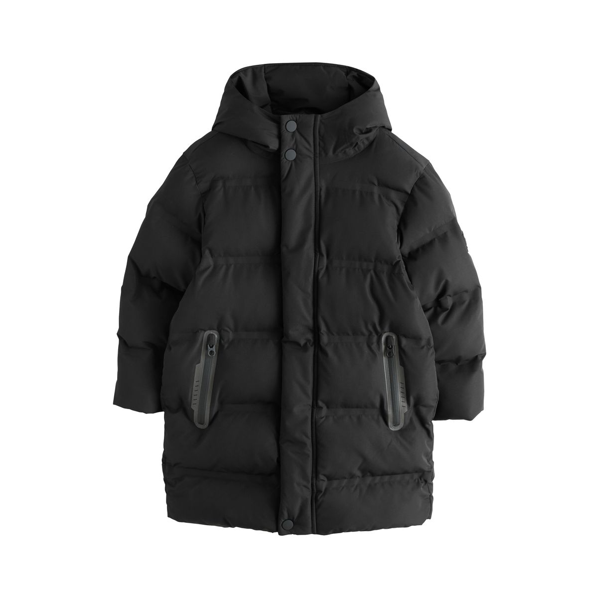 Long manteau rembourré imperméable noir, NEXT