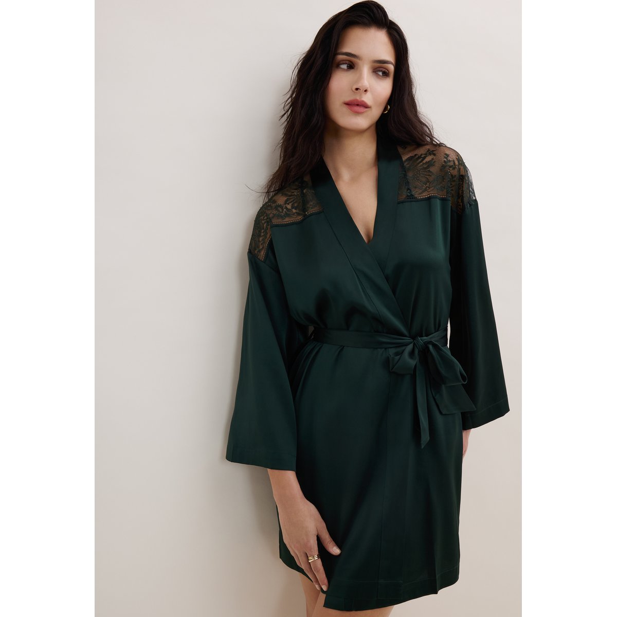Kimono Midnight Whisper mysterious green, AUBADE