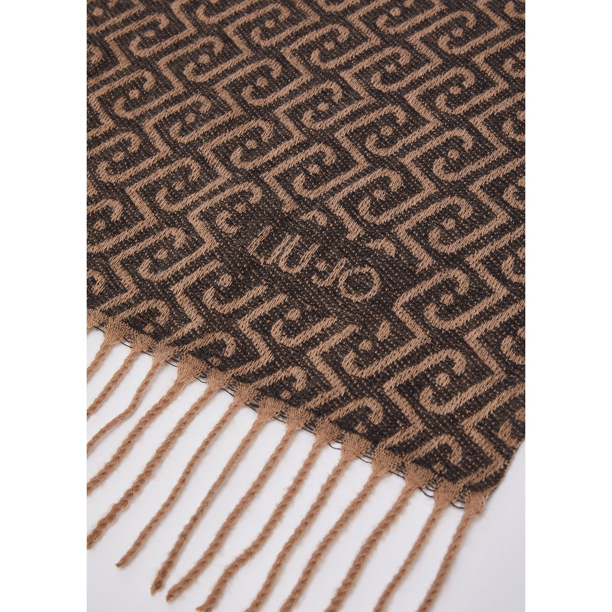Étole avec logo monogramme noir, LIU JO