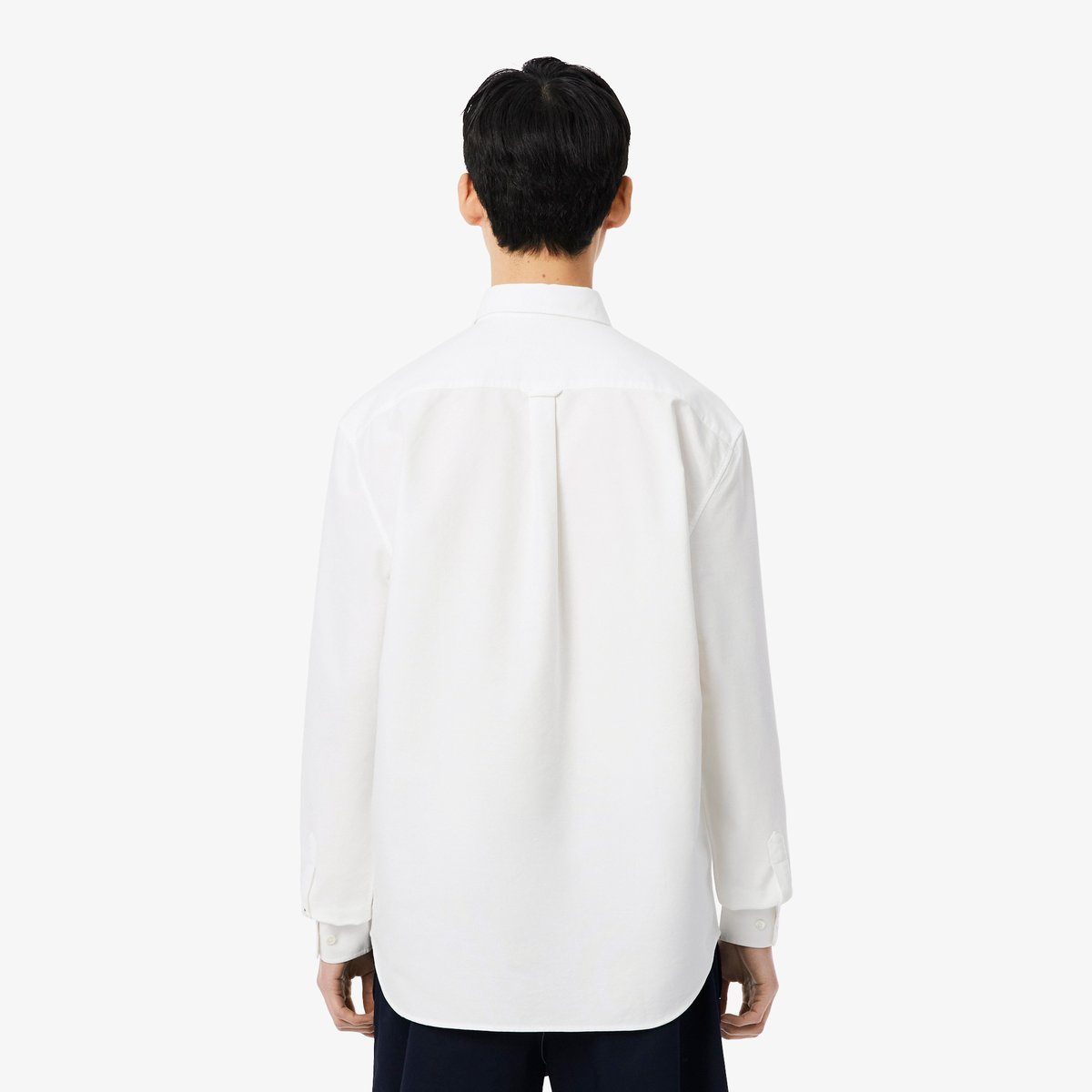 Chemise Oxford regular fit blanc-800, LACOSTE