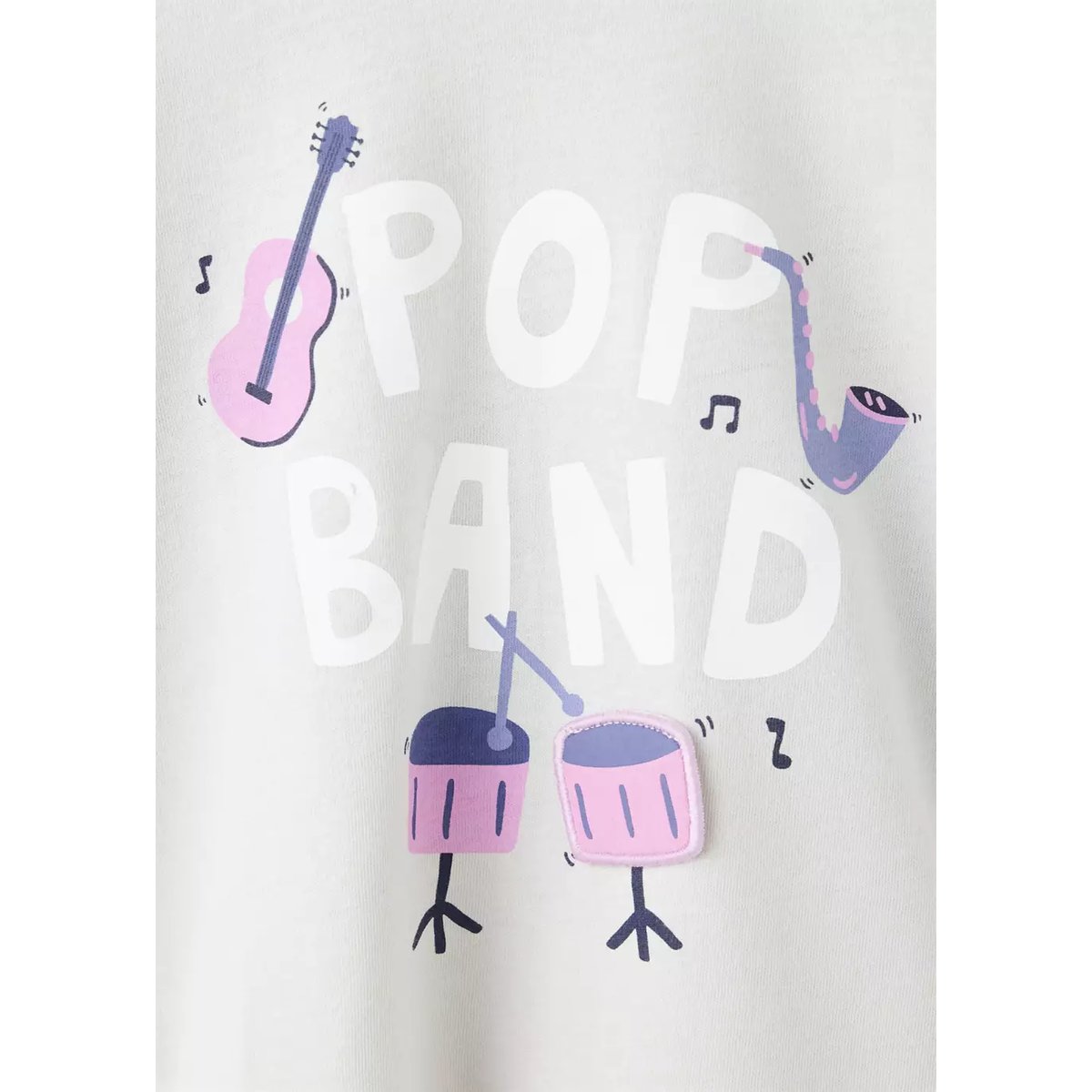 T-shirt en coton imprimé blanc, MANGO BABY