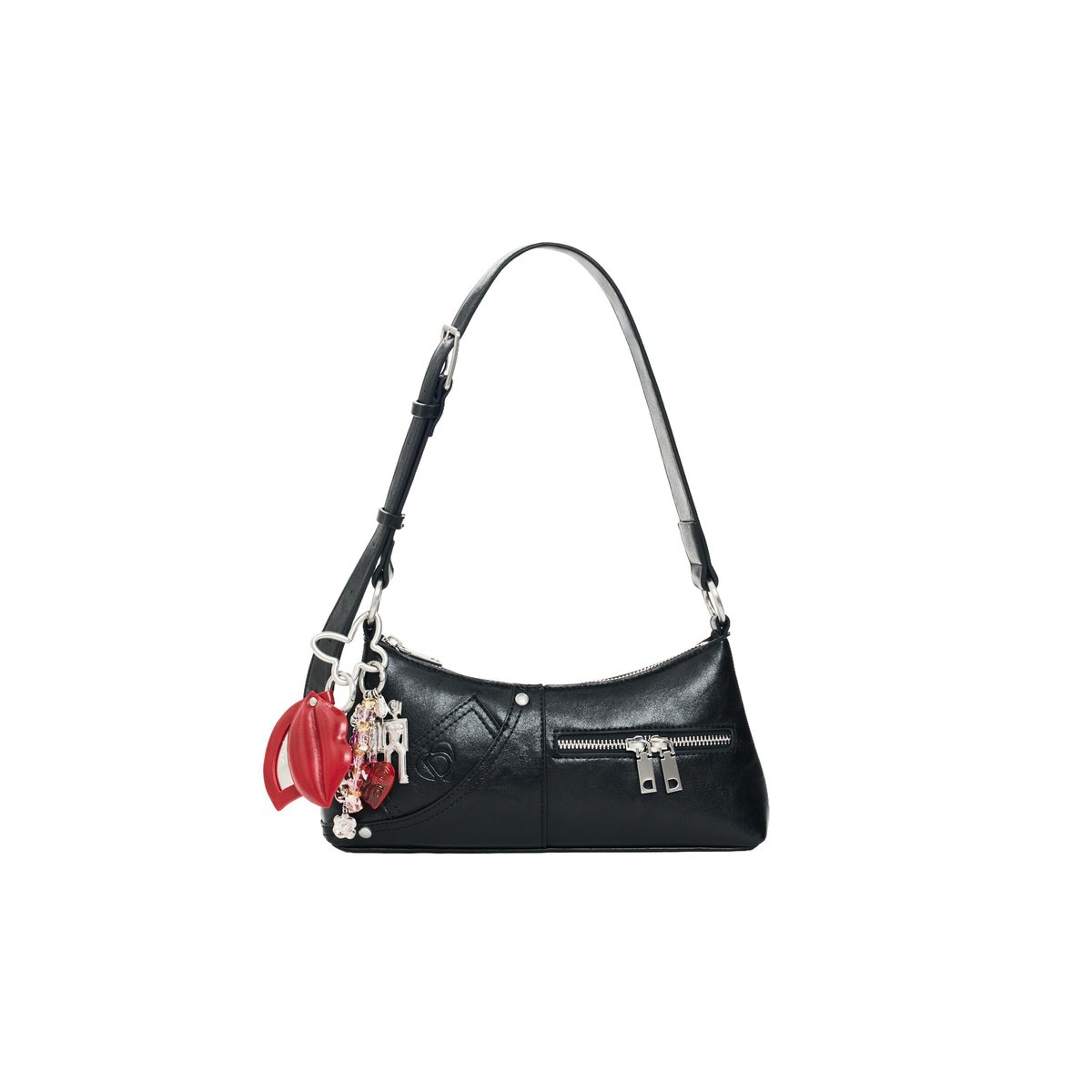 Petit sac effet cuir noir, DESIGUAL