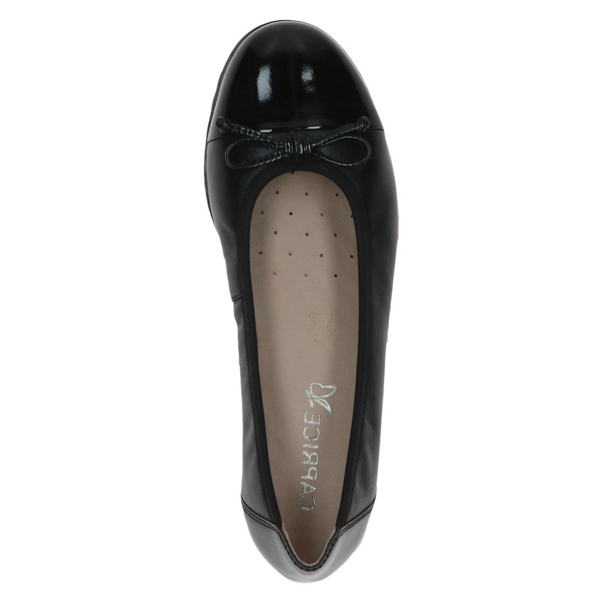 Ballerine en cuir noir nappa, CAPRICE