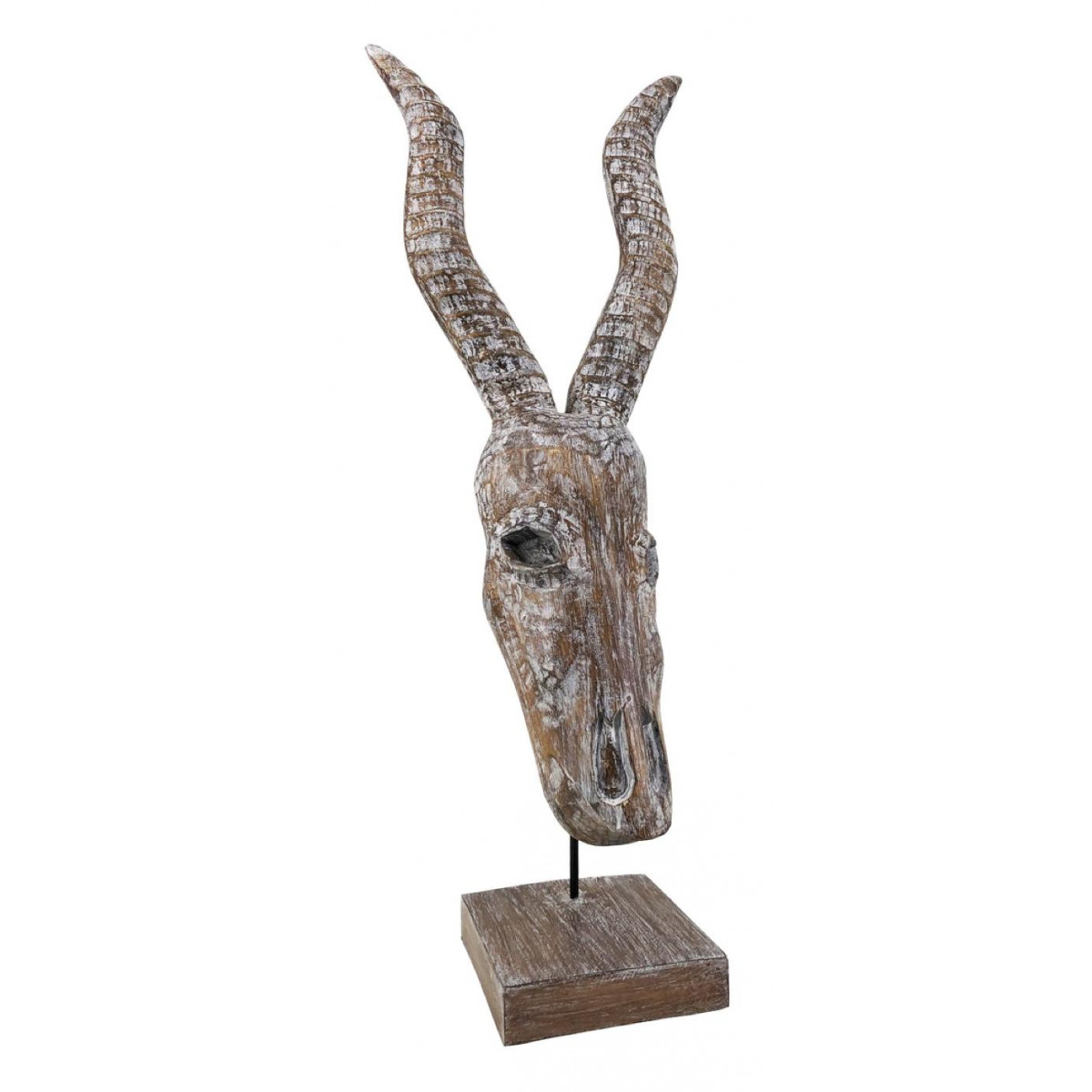 Sculpture antilope marron, DECORATION D’AUTREFOIS