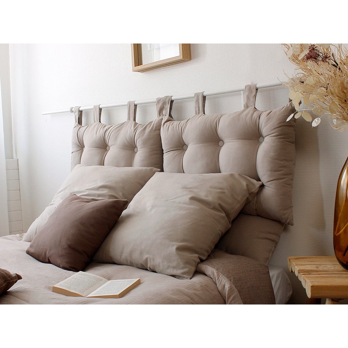 Tête de lit PANAMA 70 x 45 - Enjoy Home - Lot de 2 naturel, JARDIDECO