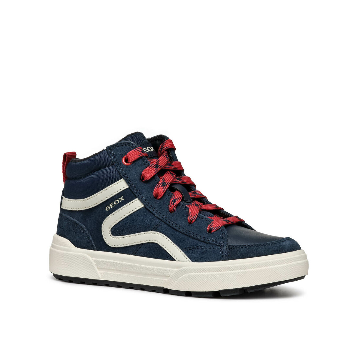 Kids Weemble Breathable High Top Trainers navy blue/red, GEOX