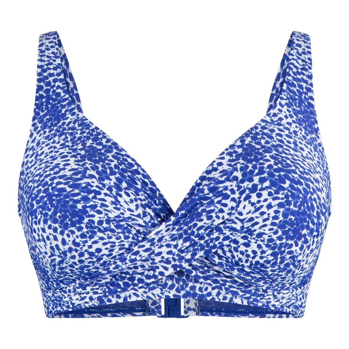 Haut de maillot de bain imprimé bleu blanc, LINGADORE