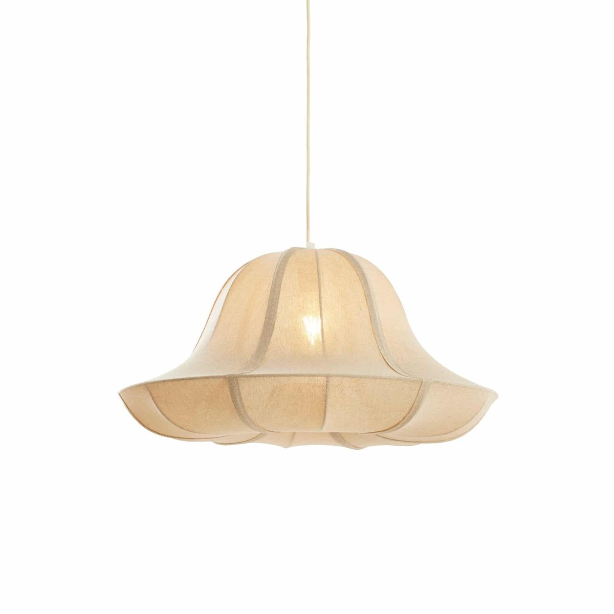 Lampe Suspendue Textiles IRAVELLE naturel, LIGHT & LIVING 