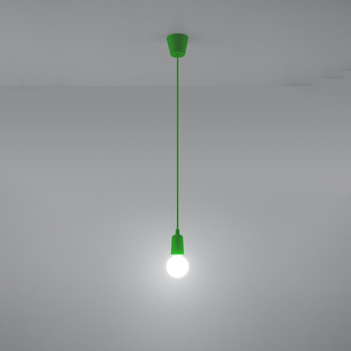 Suspension PVC Vert E27 1 Diego vert, EDEN