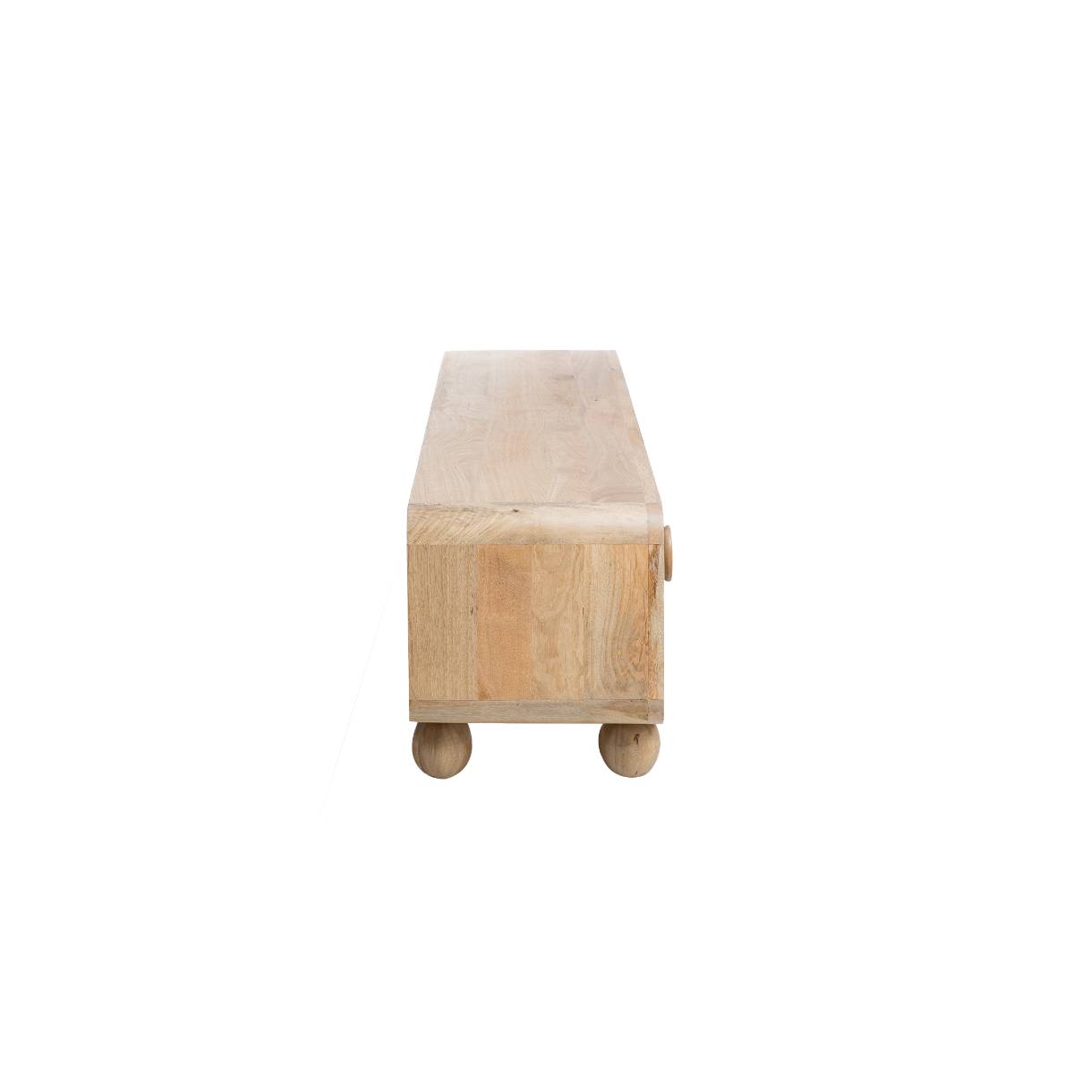 Meuble TV en bois de manguier HORTA bois clair, MADE IN MEUBLES
