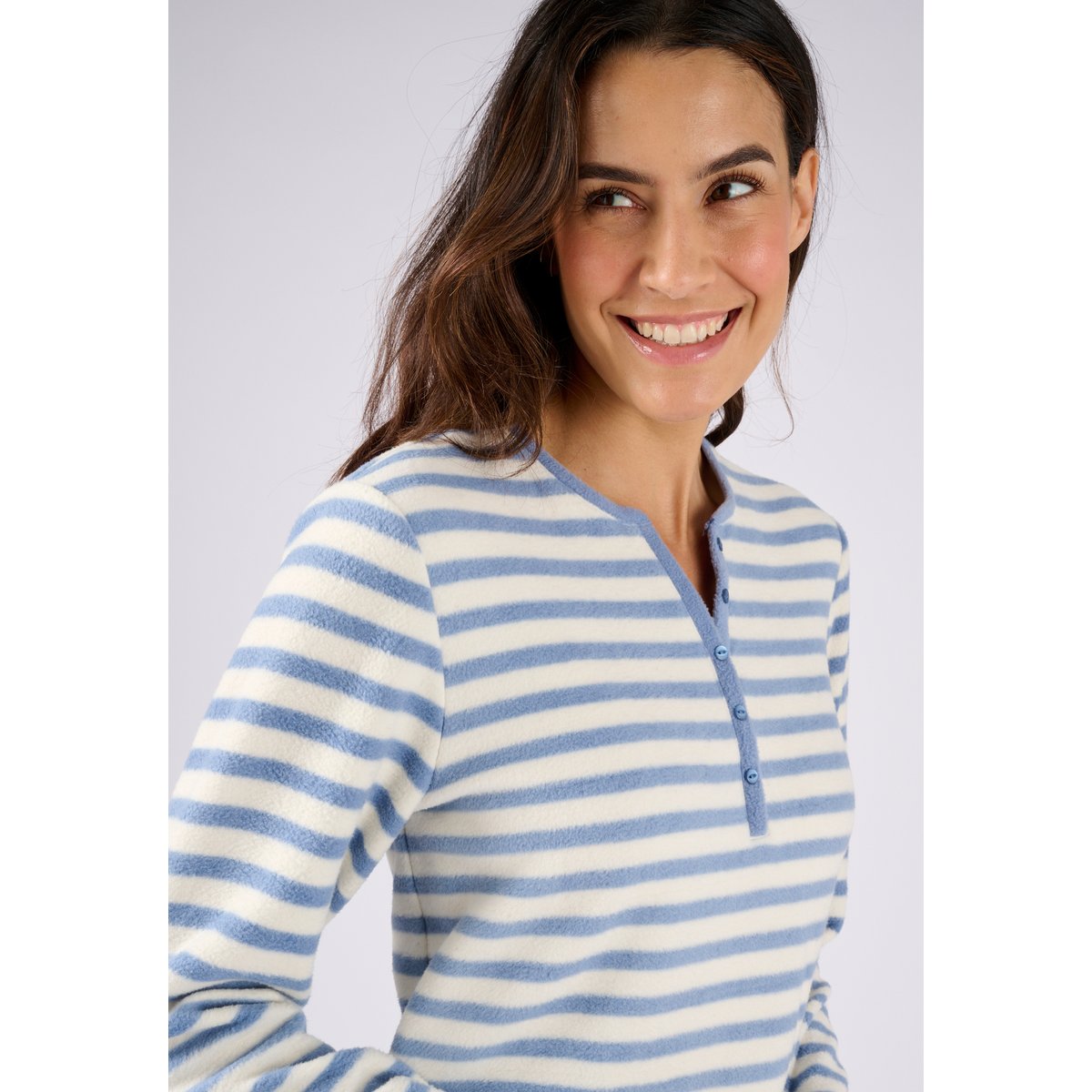 Pyjama Thermolactyl maille polaire bleu, DAMART