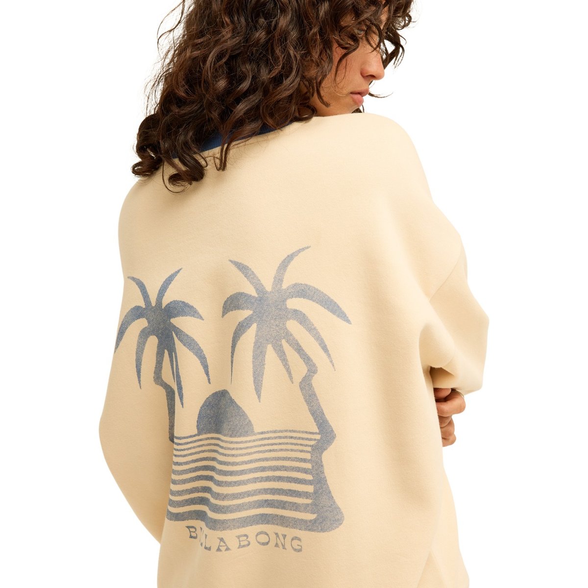 Sweat à capuche LE LOVE SURF blanc white cap, BILLABONG
