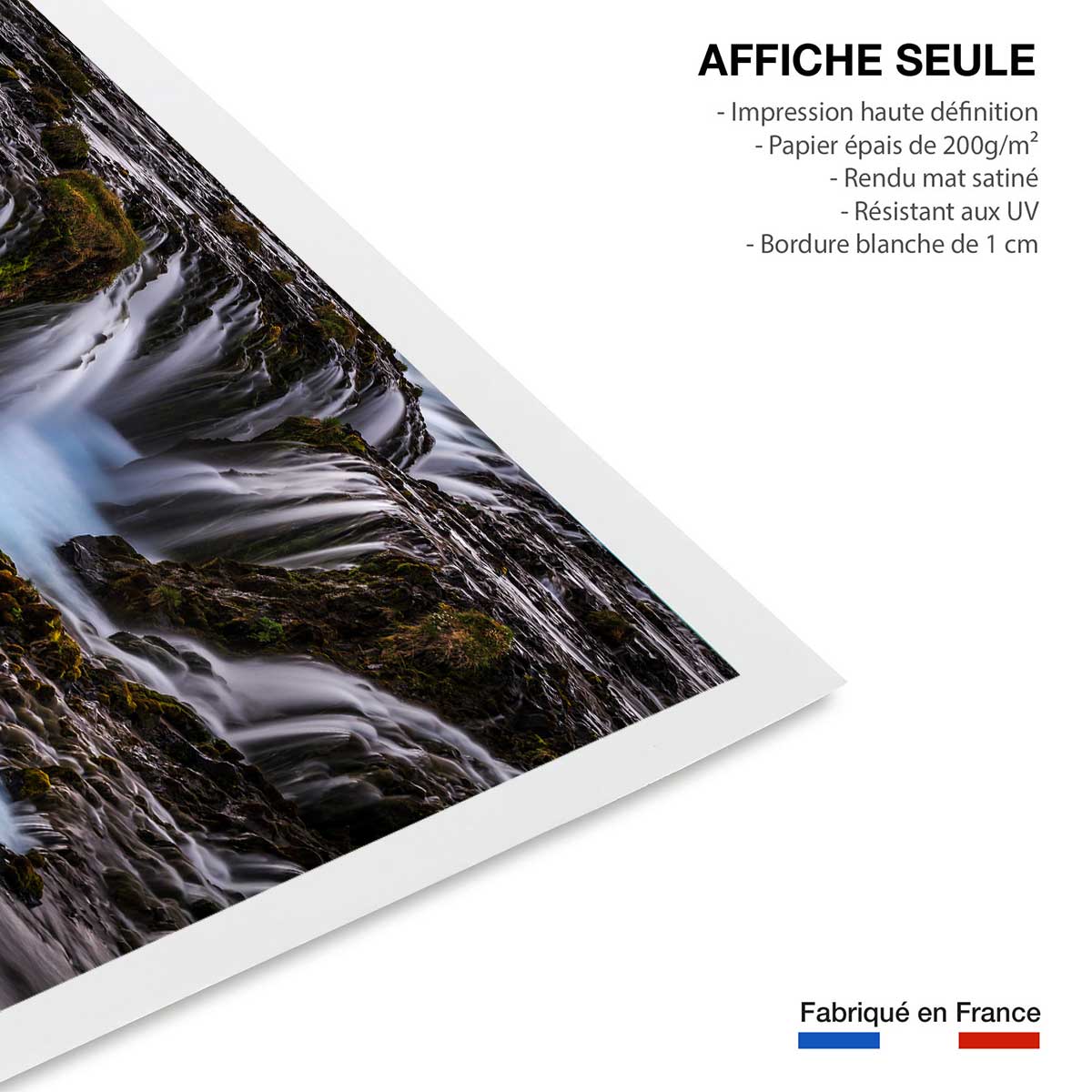 Affiche Islande Beaute bleue affiche seule, HEXOA