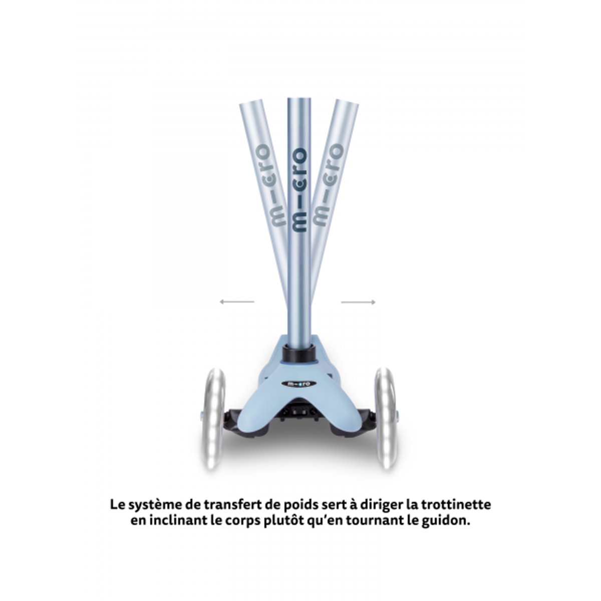 Mini Micro Rock Go LED - Ardoise bleu, MICRO MOBILITY