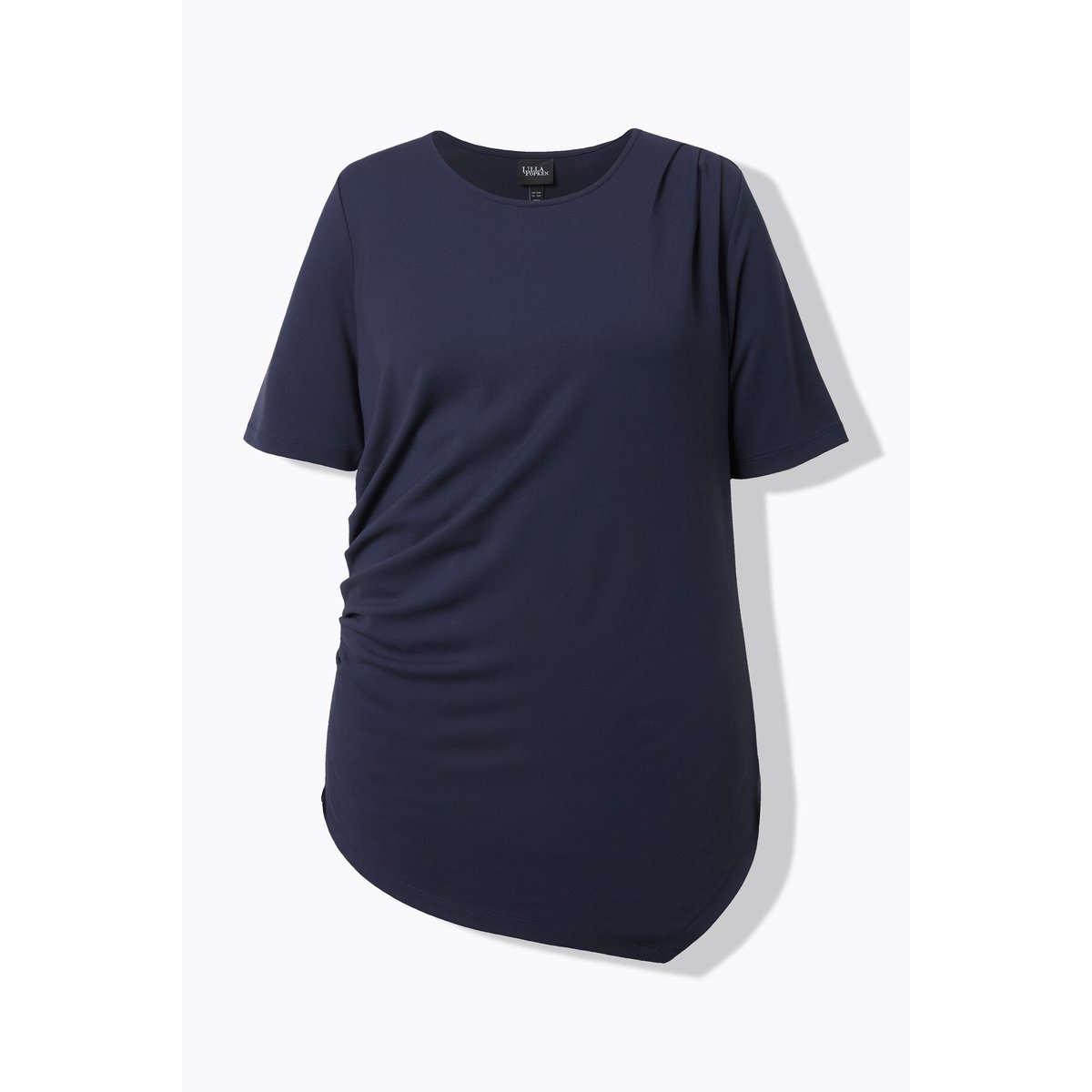 T-shirt drapé, base asymétrique marine, ULLA POPKEN