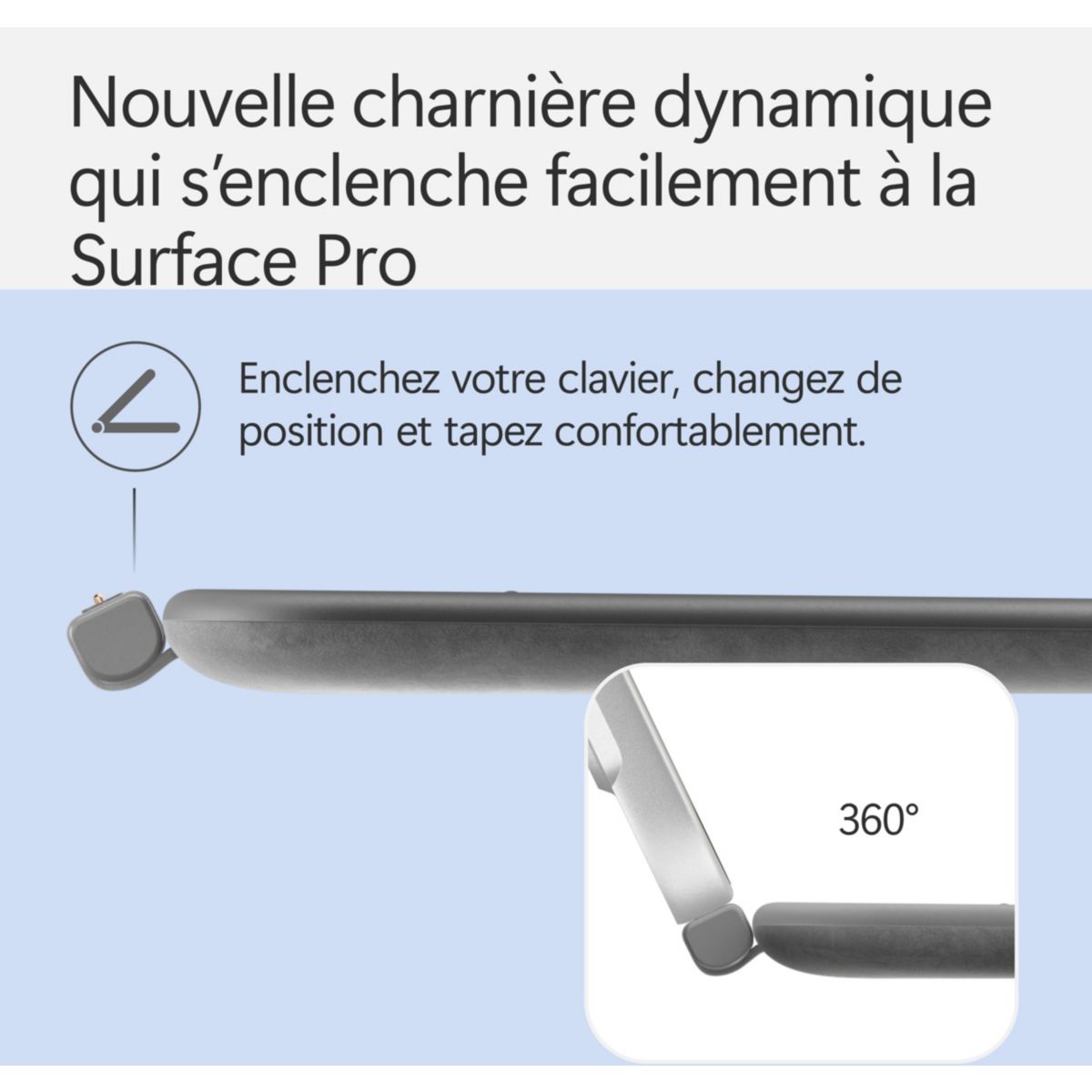 Clavier Clavier +Stylet Ardoise Surface Pro 12'' couleur unique, MICROSOFT